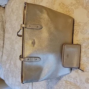 Coach Purse & Matching Wallet - Rose Gold